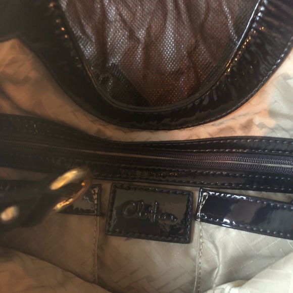 Cole Haan Genevieve patten leather woven bag - Picture 3 of 3